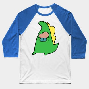 Stegosaurus Eating a Muffin Baseball T-Shirt